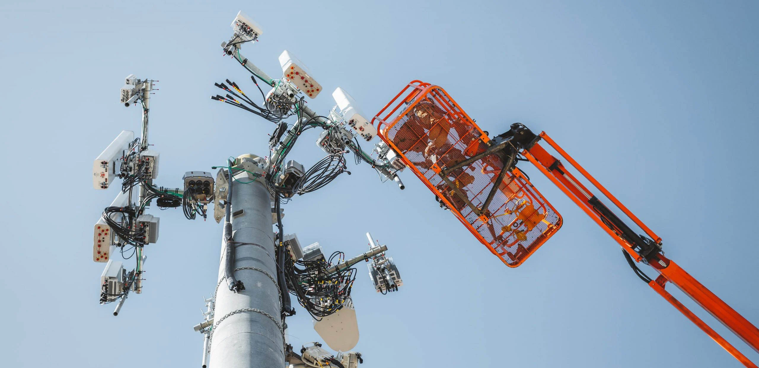 Telecom Infrastructure Construction Crew at Work