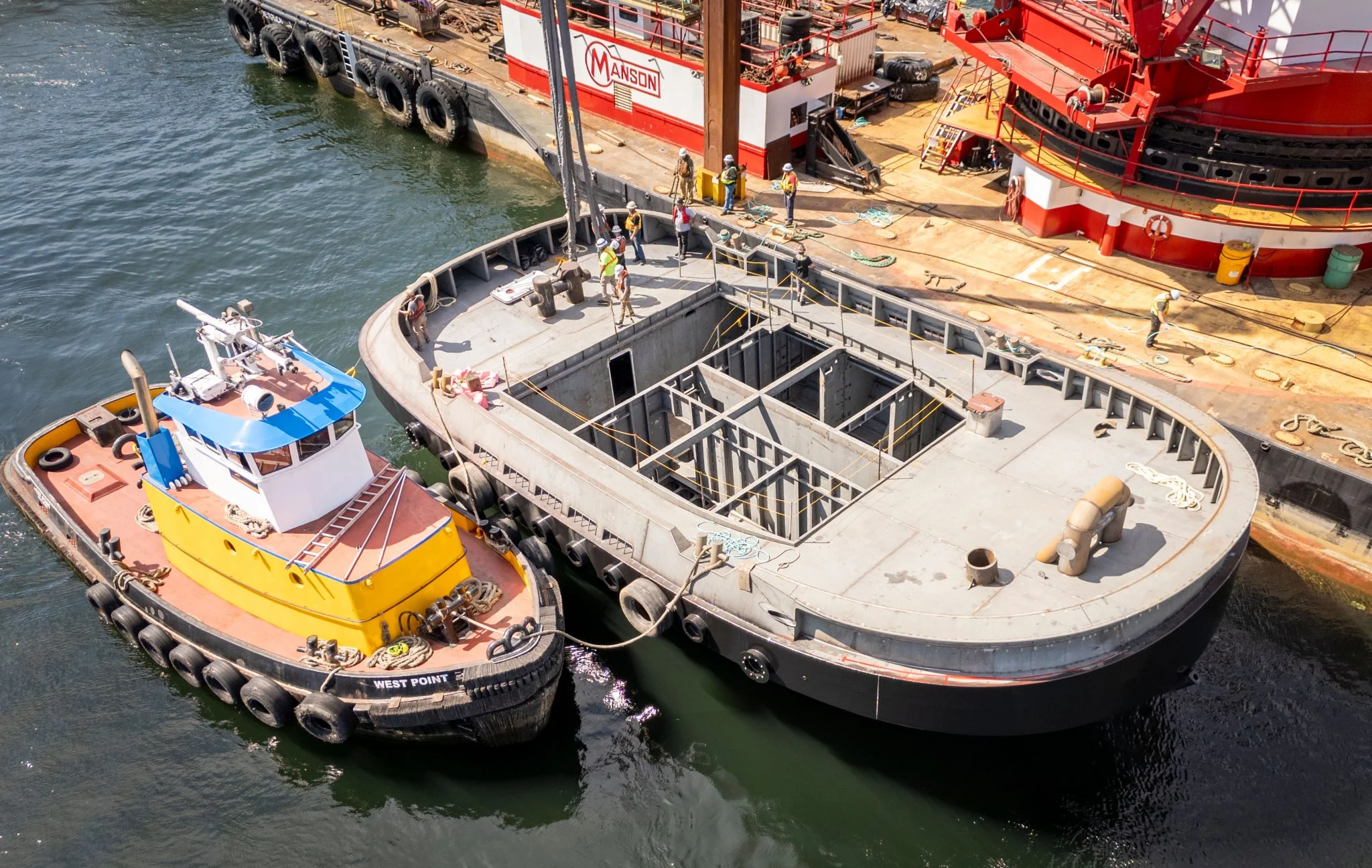 Image of the electric harbor assist boat Tiger C in the water in Seattle, Washington